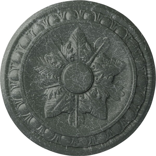 Ekena Millwork Exeter Ceiling Medallion (Fits Canopies up to 3 1/8"), 17 3/4"OD x 1 1/8"P, Athenian Green Crackle CM17EXAGC - main